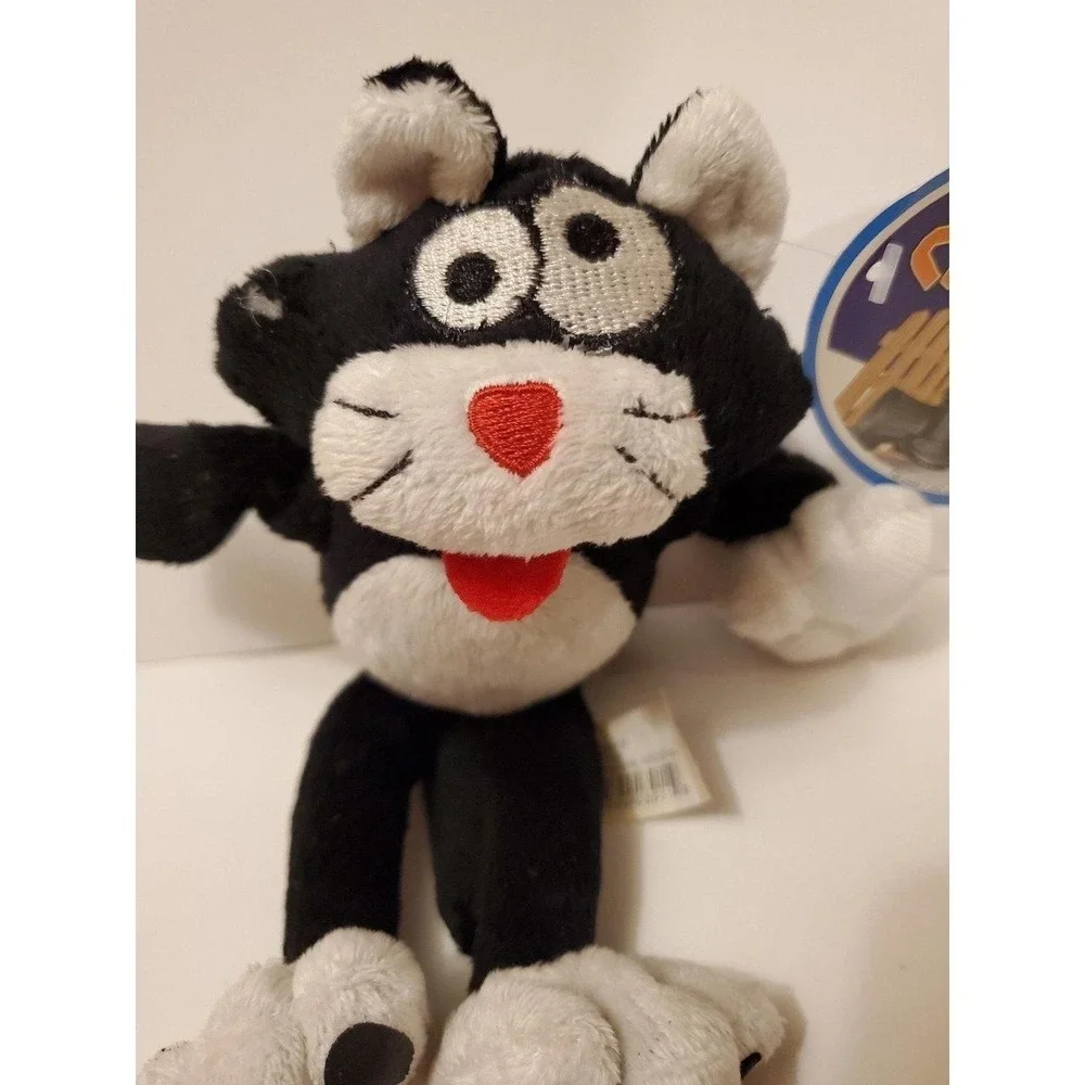 cat‎ a pult black and white cat plush catapult